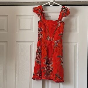 AllSaints Floral Orange Dress